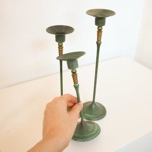 Brass Graduating Candlestick Holders